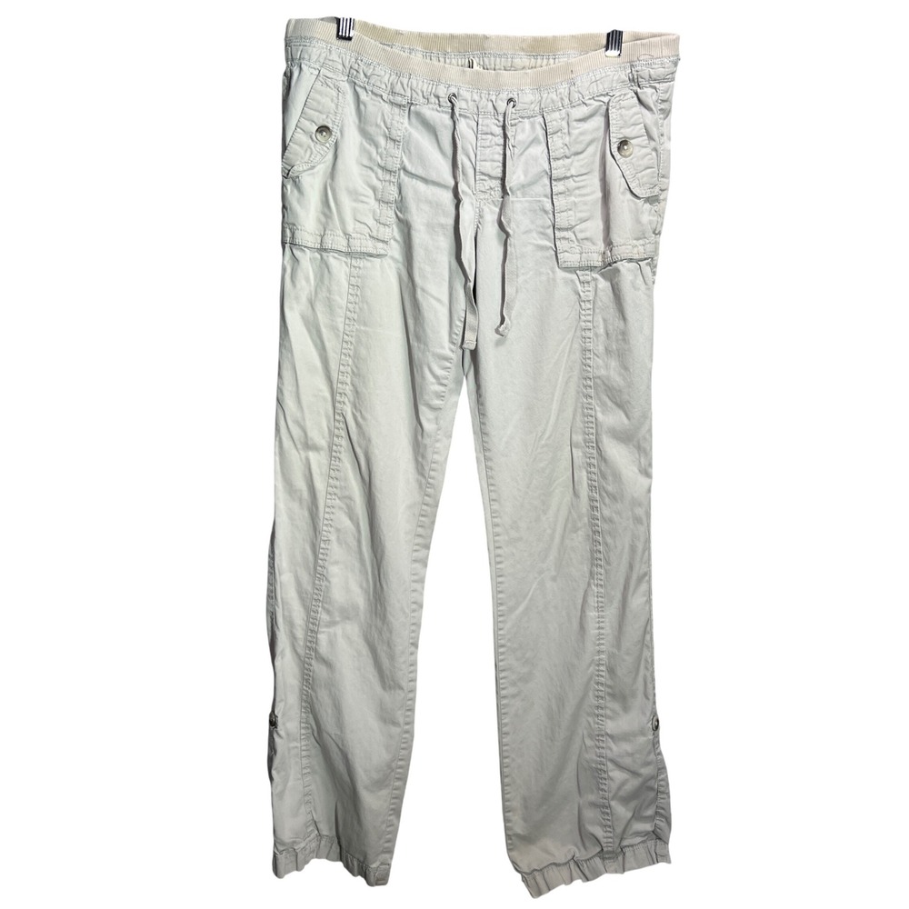 Y2K Old NavyCargo Pants Womens Small Baggy Beige‎ Drawstring  Bratz gorpcore